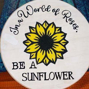 Hand painted Sunflower sign